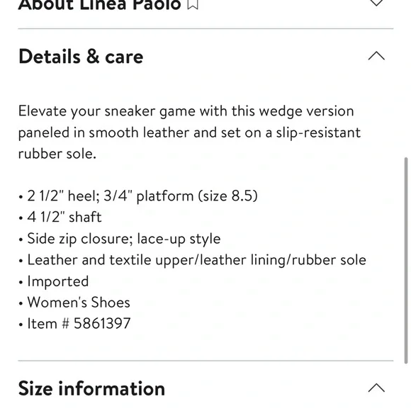 linea paolo anna wedge sneaker camo - Picture 13 of 13